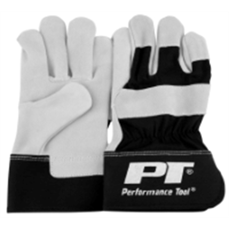 PERFORMANCE TOOL PT Leather Work Gloves - 3 pair W89020